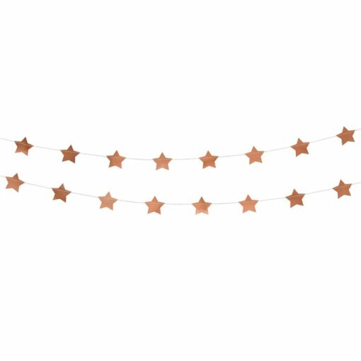 Rose Gold Star Foil Garland