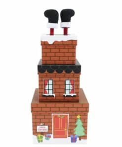 Santa Going Down The Chimney Stacking Boxes