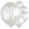 Silver 18th Printed Balloons