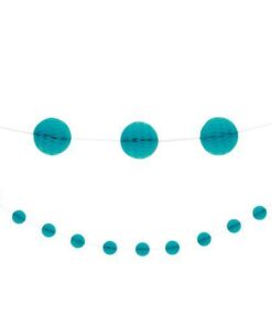 Teal Mini Honeycomb Garland Decoration