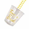 Team Bride Gold Shot Glass Necklace