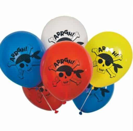 Ahoy Pirate Party Printed Latex Balloons