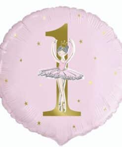 Ballerina 1st Birthday Foil Balloon