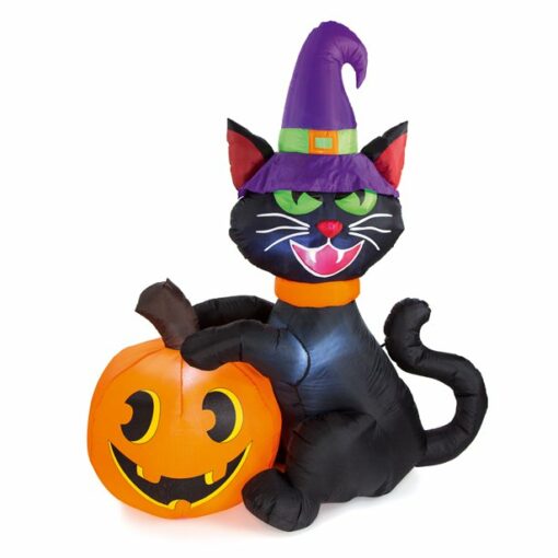 Black Cat & Pumpkin Inflatable