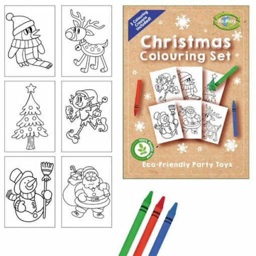 Eco Christmas A6 Colouring Set