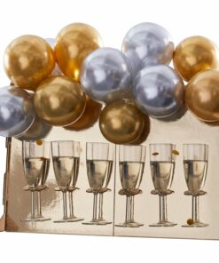 Gold Drinks Stand with Balloons