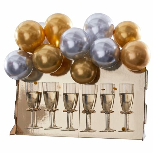 Gold Drinks Stand with Balloons