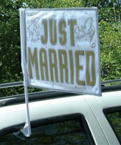 Just Married Car Flag