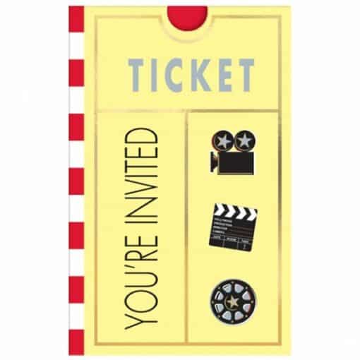 Movie Night Ticket Invitations