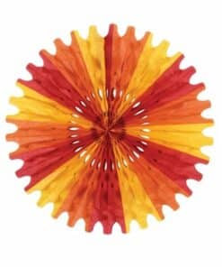 Red, Orange & Yellow Paper Fan Decoration