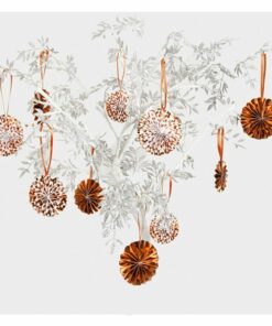 Rose Gold Dot Christmas Tree Pinwheel Decorations