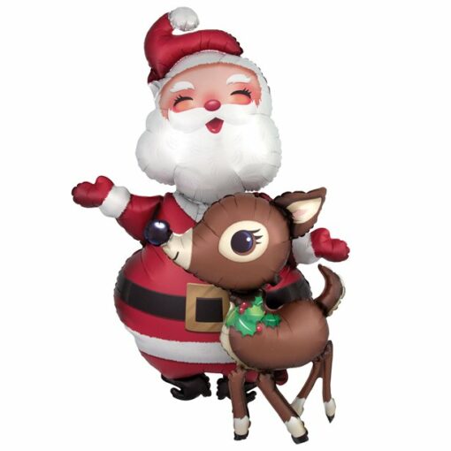 Santa & Reindeer Airwalker Balloon