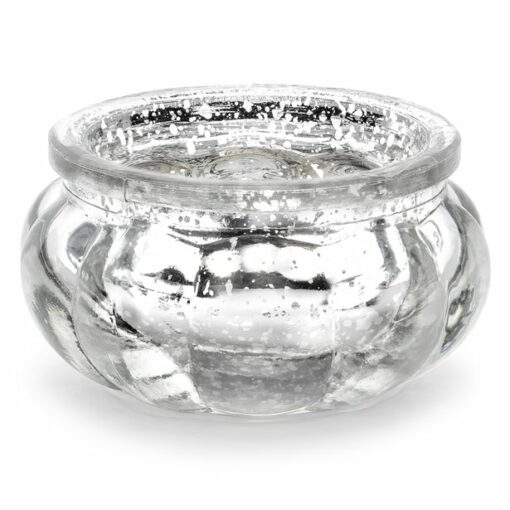 Silver Glass Candle Holder - 6cm