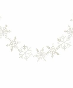 White Glitter Snowflake Garland