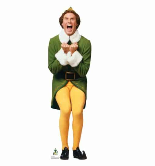 Buddy the Elf Excited For Christmas Mini Cardboard Cutout