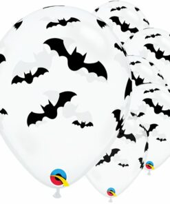 Halloween Bat Printed Clear Latex Balloons
