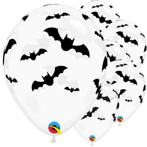 Halloween Bat Printed Clear Latex Balloons