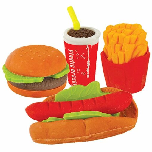 Fast Food Themed Erasers