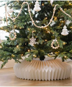 Cream Honeycomb Christmas Tree Skirt