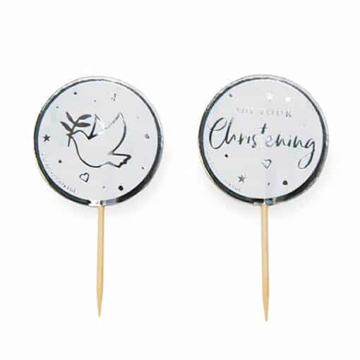 On Your Christening Blue Cupcake Toppers