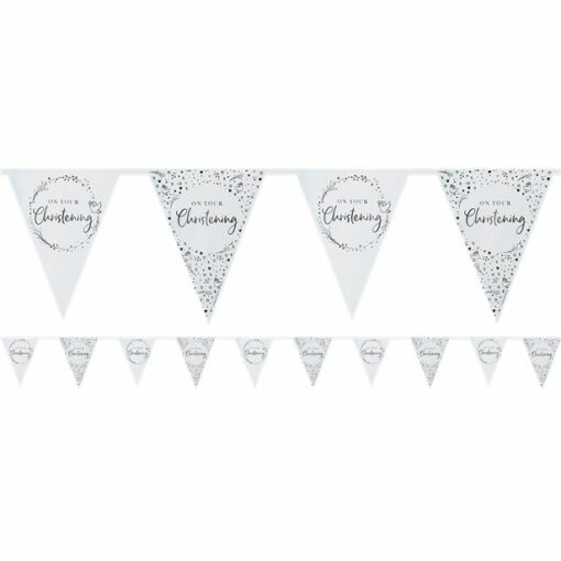 On Your Christening Blue Paper Bunting