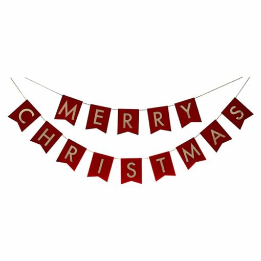 Red Velvet Merry Christmas Bunting