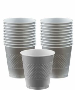 Silver Party Plastic Cups