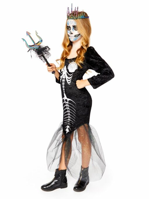 Skull Mermaid Child Fancy Dress Costume