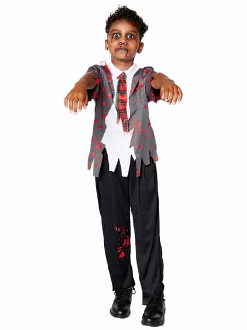 Zombie School Boy Halloween Fancy Dress Costume