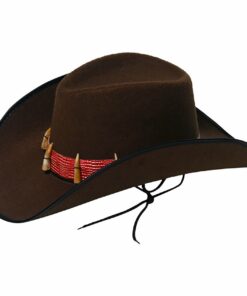 Brown Cowboy Hat with Teeth