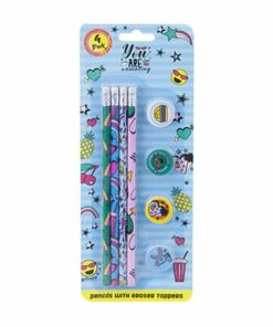 Girl Thing Pencils with Eraser Toppers