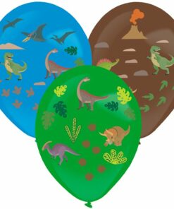 Latex Balloons with Dinosaur Stickers