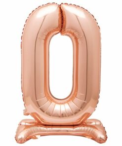 Rose Gold Number 0 Shaped Stand Up Balloon