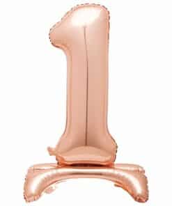 Rose Gold Number 1 Shaped Stand Up Balloon