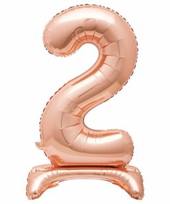 Rose Gold Number 2 Shaped Stand Up Balloon