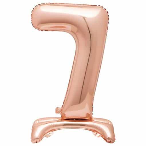 Rose Gold Number 7 Shaped Stand Up Balloon