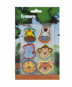 Wild Animal Head Erasers