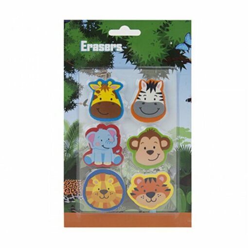 Wild Animal Head Erasers