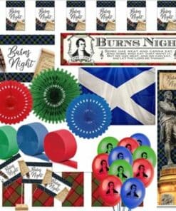 Burns Night Party Packs Decorations, Tableware, Balloons & Fancy Dress