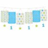 1st Birthday Blue Mix Lantern Garland Decoration