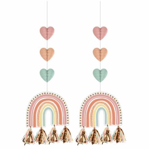 Boho Rainbow Hanging Cutout Decorations