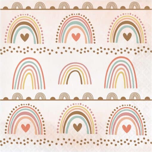 Boho Rainbow Paper Napkins