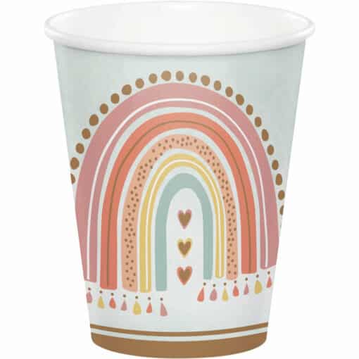 Boho Rainbow Paper Cups