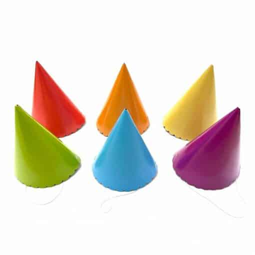 Bright Coloured Paper Party Hats