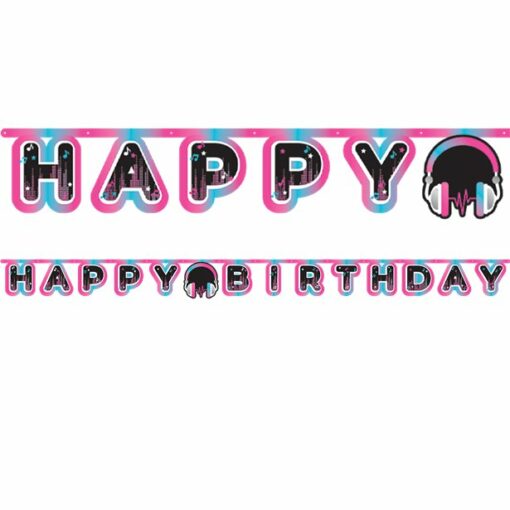 Internet Famous Musical Note Add an Age Birthday Banner