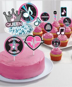 12 assorted design cake picks