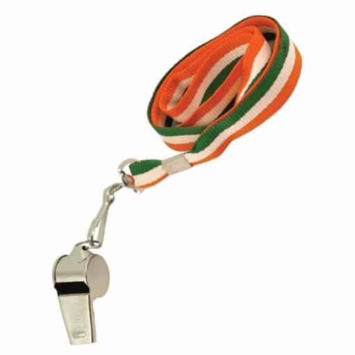 Whistle on Irish Flag Lanyard