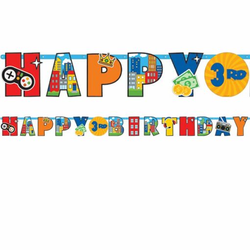 Party Town Gaming Add an Age Birthday Banner