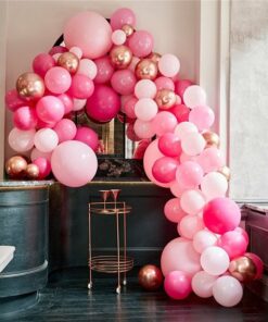 Pink & Rose Gold Large Balloon Arch DIY Kit