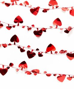 Red Foil Heart Garland